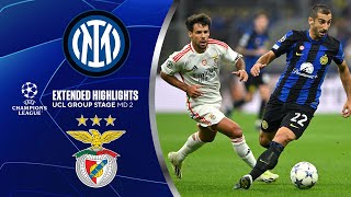 Inter vs Benfica Extended Highlights  UCL Group Stage MD 2  CBS Sports Golazo [upl. by Aramenta]