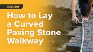 How to Lay a Curved Paving Stone Walkway [upl. by Sollows]