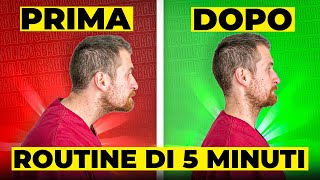 COLLO e TESTA in AVANTI  ROUTINE EFFICACE di 5 MINUTI [upl. by Morvin335]