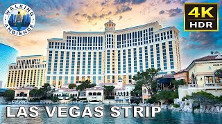 4K HDR Las Vegas Strip Walking Tour  2022  Las Vegas Nevada USA [upl. by Vasiliu]