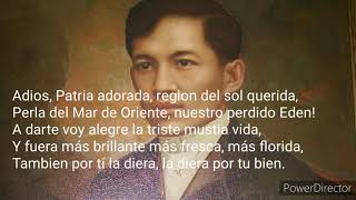 LIFE AND WORKS OF RIZAL MI ULTIMO ADIOS RECITATIONSPANISH LANGUAGE [upl. by Latton]