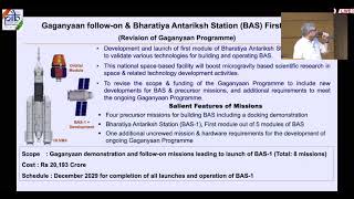 Cabinet Approves Gaganyaan Missions amp Bharatiya Antariksh Station with ₹20193 Cr Funding 🚀 [upl. by Ayikin]