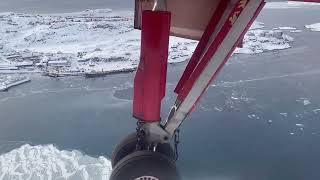 Landing at Sisimiut Airport Grenland March 2023 [upl. by Herby]