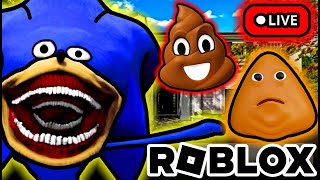 POU JUEGA ROBLOX CON SUSCRIPTORES EN VIVO 🔴 Juegos y Gameplays Shin Sonic [upl. by Larimor]