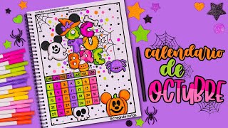 Cómo hacer tu CALENDARIO de OCTUBRE de DISNEY HALLOWEEN [upl. by Jamie]