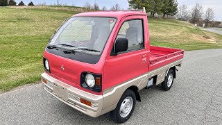 1994 MITSUBISHI MINICAB VU42T  10547 Miles  4WD  KEI TRUCK  JDM  WALK AROUND [upl. by Rebmyk]