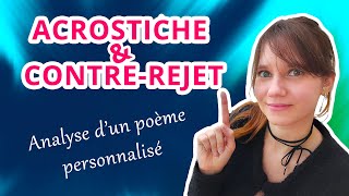 POÉSIE  Analyse dun acrostiche avec contrerejet [upl. by Kimitri885]