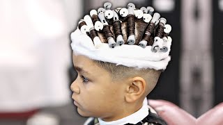 HOW TO GET CURLY HAIR USING WARM AND GENTLE PERM KIT  I GAVE MY SON A PERM [upl. by Ttelrats667]