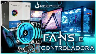 Kit Ventoinhas Rise Mode 120mm RGB Preto RM  FN  02  RGB  Controladora RGB  Minha Experiência 🔵 [upl. by Specht]