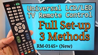 Universal LCDLED Tv Remote Control Settings  RM014S New Full Setup Manual Connect to Tv [upl. by Elgna]