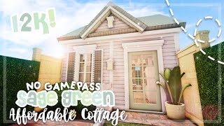 No Gamepass Affordable Sage Green Cottage I 12k I Bloxburg Build and Tour  iTapixca Builds [upl. by Ibba]