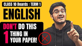 DONT DO THIS 1 THING IN YOUR ENGLISH PAPER   CLASS 10 ENGLISH LAST MIN TIPS  TANISHQ DHATTARWAL [upl. by Cone]