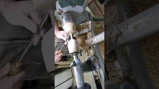 how to make beautiful glass with a lathe  woodworking lathe wood [upl. by Evyn156]