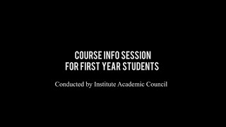 Course Info Session for Freshers [upl. by Sapphira254]