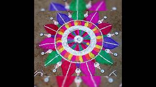 easy rangoli design simple rangoli design diwali status song [upl. by Pagas207]