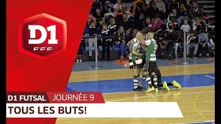 D1 Futsal journée 9  Tous les buts [upl. by Edrahs]