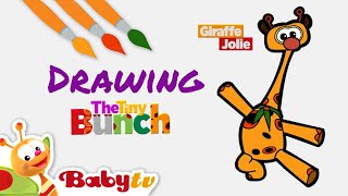 How to Draw Jolie Giraffe 🎨  Coloring and Drawing for Kids  BabyTV [upl. by Gmur]