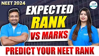 NEET 2024 Expected Marks vs Rank  Predict Your Rank  NEET Marks vs Rank  NEET 2024 Cutoff [upl. by Katerine]