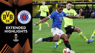 Borussia Dortmund vs Rangers Extended Highlights  UEL  Round of 16  Leg 1  CBS Sports Golazo [upl. by Notsirb]