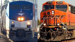 Trains Amtrak BNSF amp Metrolink Fall 2023 [upl. by Sabec]