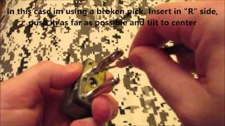 How to bypass a Master Lock warded slide shackle padlock [upl. by Rajewski]