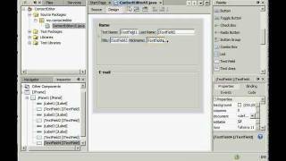 NetBeans GUI Builder Inserting Components [upl. by Ahsiekim]