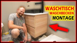 Anleitung Waschtisch amp Waschbecken montieren  DIY Badezimmer  Home Build Solution [upl. by Llyrpa798]