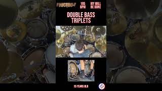 DOUBLEBASS TRIPLETS PRACTICE  POWERWOLF  MY WILL BE DONE  Bosphorus Cymbals shorts [upl. by Anilemrac978]