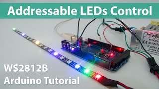 How To Control WS2812B Individually Addressable LEDs using Arduino [upl. by Tupler]