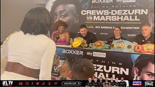 ILL SMOKE YOUR SILLY A  CLARESSA SHIELDS amp SAVANNAH MARSHALL CLASH AT POST FIGHT PRESSER [upl. by Nomyar]