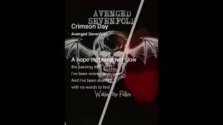 Crimson Day Karaoke Avenged Sevenfold [upl. by Airbmak]