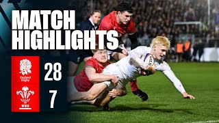 Highlights  England U20 Men v Wales U20 Men  U20 Six Nations [upl. by Sirromal]