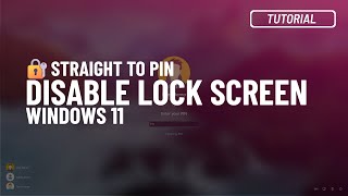 Windows 11 Disable Lock Screen permanently [upl. by Folsom535]