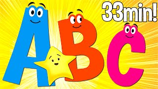 ABC Songs for Kids  A to Z Uppercase  ​​🌈 Super Simple ABCs [upl. by Carpet]