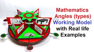 mathematics angles types working model with real life examples  maths project  craftpiller [upl. by Kama]