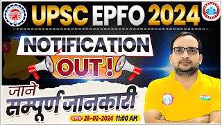 UPSC EPFO 2024 Notification Out  UPSC EPFO PA 323 Post Syllabus Full Details By Ankit Bhati Sir [upl. by Scotty874]