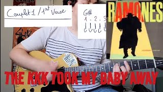 The KKK took my baby away The Ramones guitar lesson [upl. by Dela]