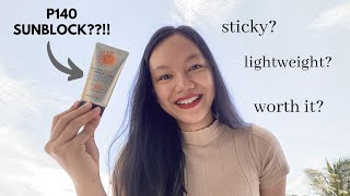 REVIEW 3W CLINIC SUNBLOCK CREAM SPF 50 PA   Hazel Mae [upl. by Chandal395]