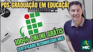 200 VAGAS EM PÓS DE EDUCAÇÃO 100 ONLINE GRATUITO E RECONHECIDO PELO MEC NÃO PERCA A OPORTUNIDADE [upl. by Flaherty]