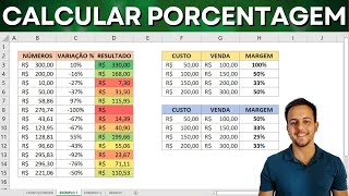 Como Calcular Porcentagem  Margem de Venda Markup Aumento Redução Taxas etc [upl. by Renrew697]