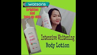 INTENSIVE WHITENING BODY LOTION REVIEW l Camille [upl. by Ailima]