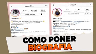 Como Poner Biografia en Instagram 2024 [upl. by Wahkuna]