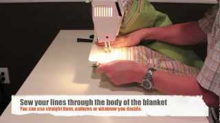 How to Sew a Blanket or Quilt with Two Sheets and Some Batting [upl. by Casady]