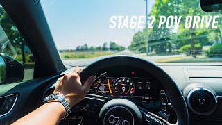 RIPPING THE STAGE 2 AUDI RS3  POV DRIVE [upl. by Mariano]