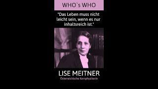 Lise Meitner  quotMutter der Atombombequot  Um den Nobelpreis betrogen  whoswho  shorts [upl. by Corry]