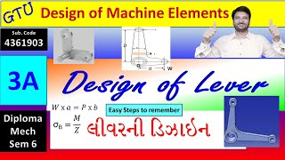 DME  Design of Lever  Fulcrum Pin  Bending Stress [upl. by Rudie173]