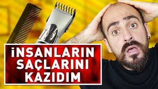 SAÇLARINI TRAŞ MAKİNESİYLE KAZIYARAK TROLLEDİM [upl. by Novaat]