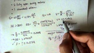 Turbulent Flow Example Part 2 Fluid Mechanics 44 [upl. by Palua238]