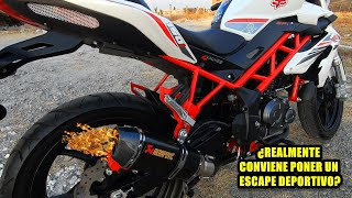 Así suena una BENELLI con Escape Deportivo Akrapovic replica 🔊 [upl. by Suirtemid722]