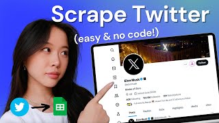 How to Scrape Twitter to Google Sheets in 1 Click  Easy No Code Scraper [upl. by Portland784]